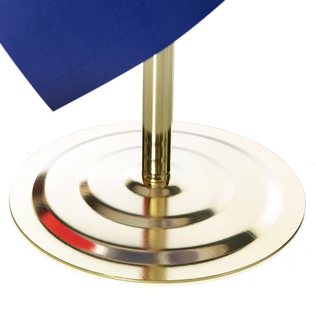 Office Flag Set Gold Pole | Logo & Turkish Flag