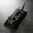Lion-Figure Black Marble Desk Nameplate Set with Silver Lion Decor & Dual Pen Holder – Personalized