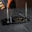 VIP Black Crystal Desk Nameplate Set with Dual Pen Holder – Personalized