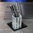 VIP 13-Piece Crystal Executive Desk Set with Personalized Nameplate – Black & Silver