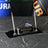 VIP Black Crystal Desk Nameplate Set with Dual Pen Holder – Personalized