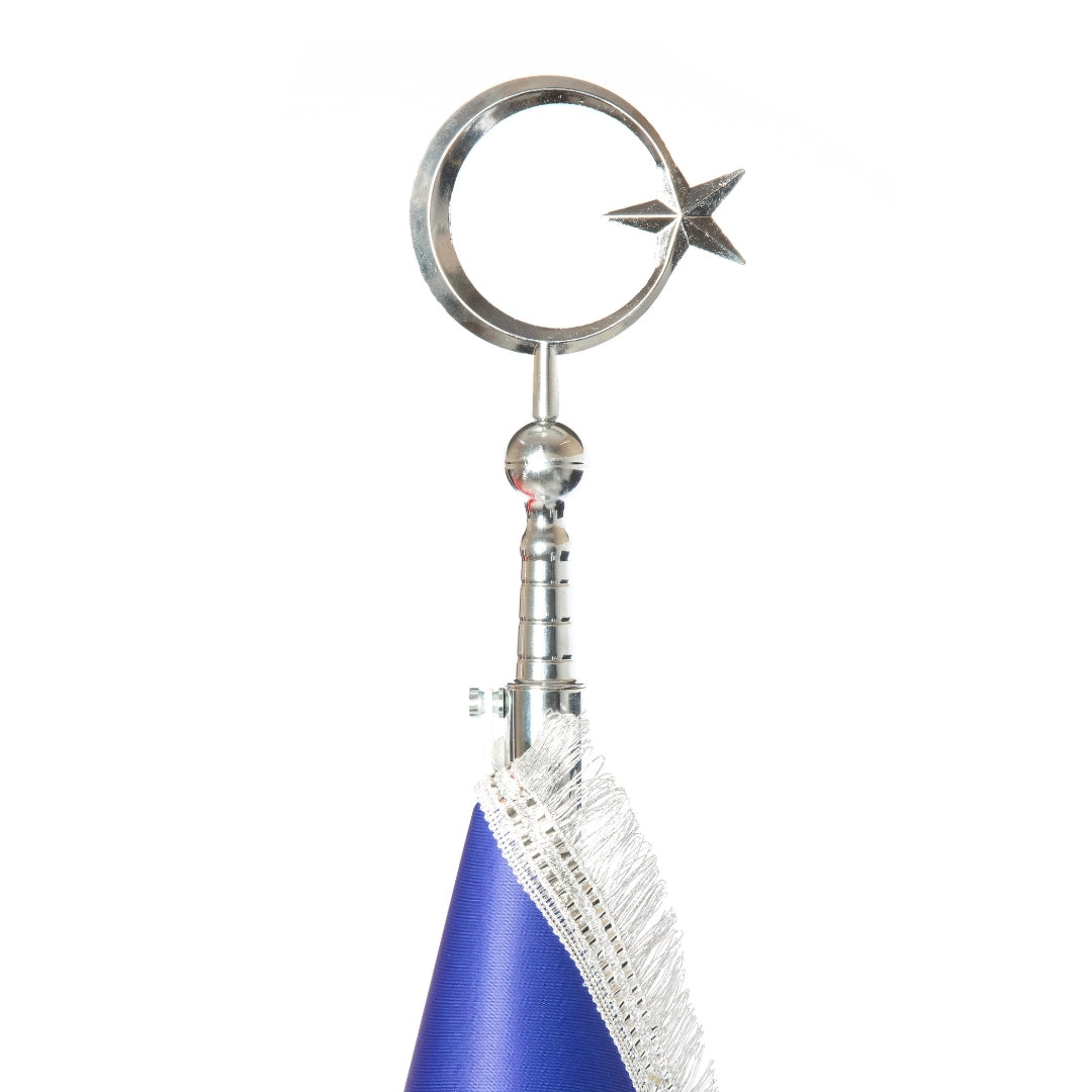 Office Flag Set | Logo & Turkish Flag Chrome Pole