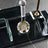 15-Piece Elite Crystal Executive Desk Set with Personalized Nameplate – Black & Gold