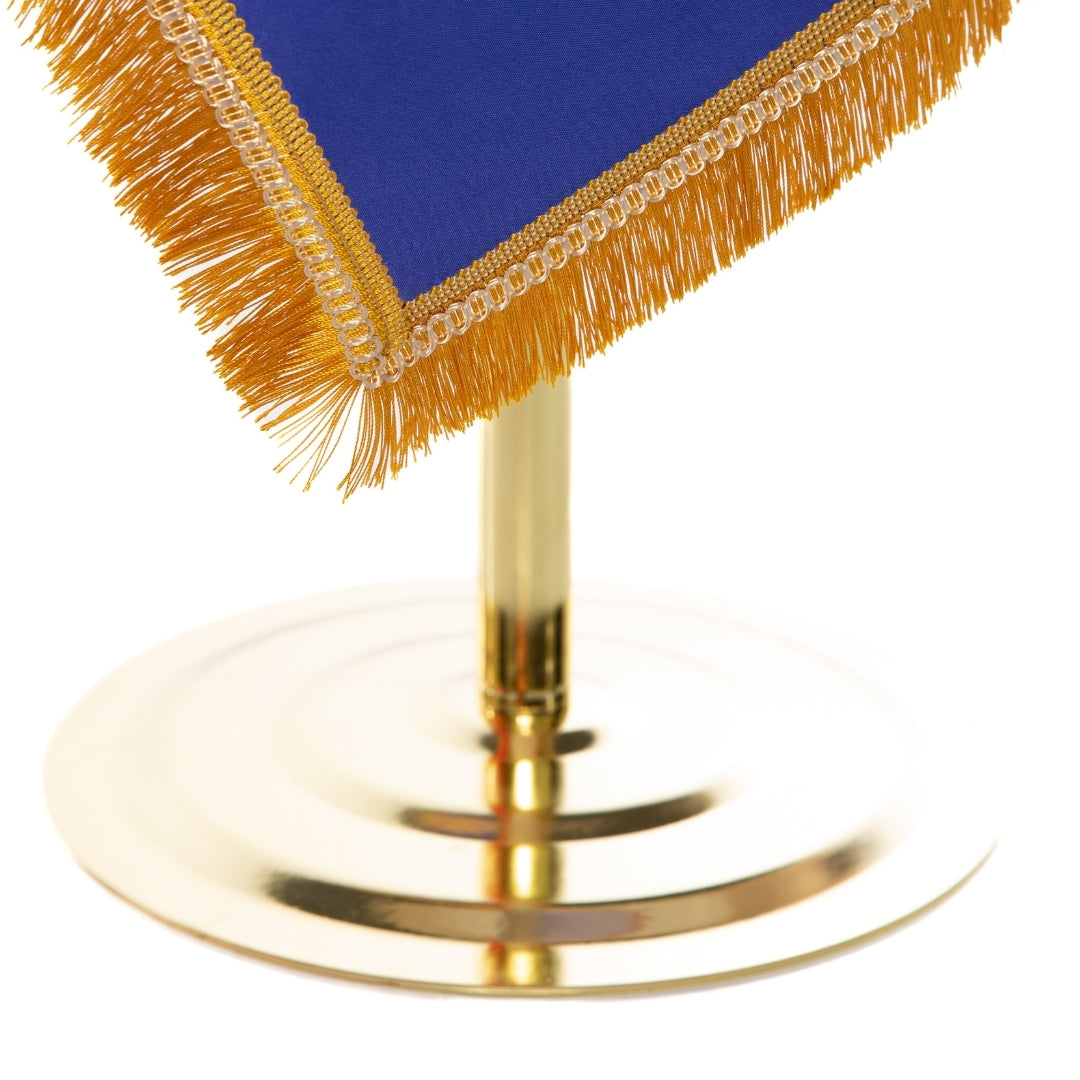 Office Flag Set | Logo & Turkish Flag Gold Pole