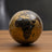 360° Automatic Rotating World Globe – Black & Gold, 5.9"