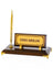 Gold-Base Wooden Desk Nameplate Set with Single Pen Holder – Personalized