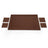 Large Executive Desk Pad with Flap – Tan, 19.7" × 13.8" | 4 Coasters Included
