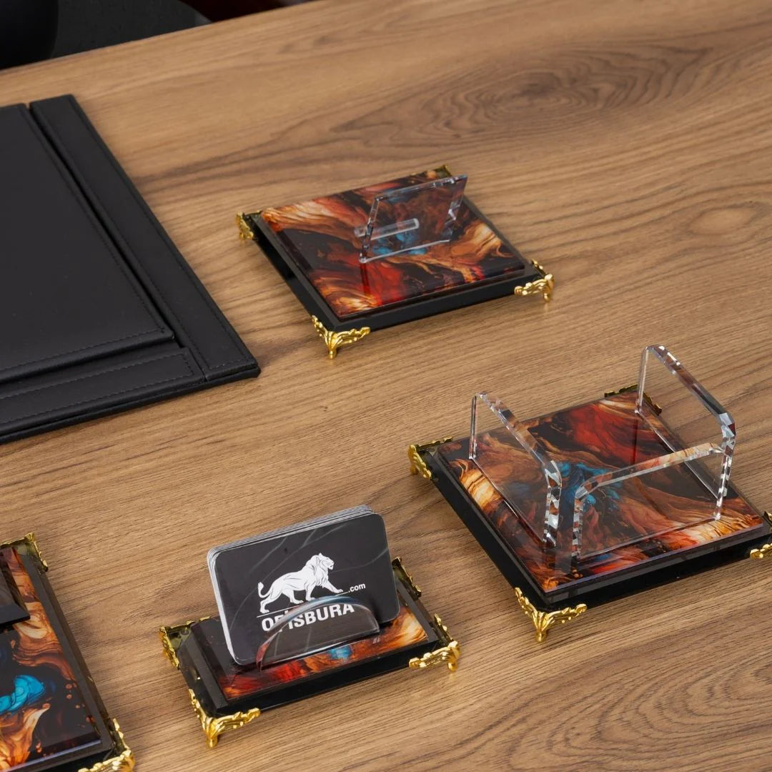 Royalty | 7-Piece Crystal Desk Set & Personalized Nameplate