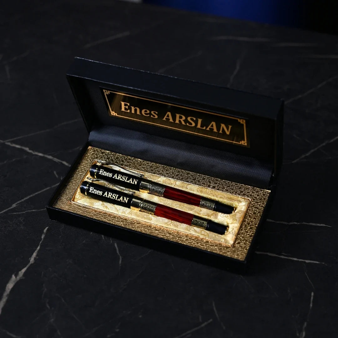 Monarch Line Personalized Executive Pen Set – 2 Engraved Pens with Gift Box
