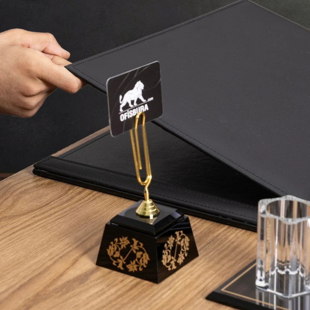 Diamond | 7-Piece Crystal Desk Set & Personalized Nameplate