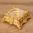 Decorative Glass Ashtray with Gold-Tone Resin Base