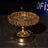 Elegant Series Light Footed Crystal Ashtray & Candy Dish – Amber Gold, 5.9"