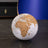 360° Automatic Rotating World Globe – Brown & White, 5.9"