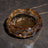 Essence Shimmer Crystal Glass Ashtray – Amber Gold