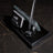 Black Marble Desktop Nameplate Set with Silver Pen Holder – Personalized