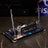 Sapphire Crystal Desktop Nameplate Set with Clock, Notepad Holder & Dual Pen Holder – Personalized