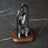 Vintage Wood & Metal Desk Clock with Compass – 5.9"