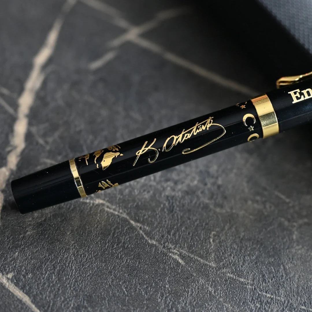 ATA 1919 Line Personalized Signature Pen – Atatürk Design with Gift Box
