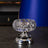 Footed Crystal Glass Ashtray – Clear & Silver, 5.9"
