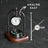 Vintage Wood & Metal Desk Clock with Compass – 5.9"