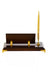 Gold-Base Wooden Desk Nameplate Set with Single Pen Holder – Personalized