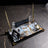 Luxe White Personalized Crystal Executive Desk Nameplate Set – White Marble & Gold