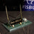 Signature Emerald Marble Desktop Nameplate Set with Clock & Dual Pen Holder – Personalized