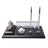 Lion Black Marble Desk Nameplate Set with Silver Lion Decor & Dual Pen Holder – Personalized