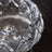 Footed Crystal Glass Ashtray – Clear & Silver, 5.9"