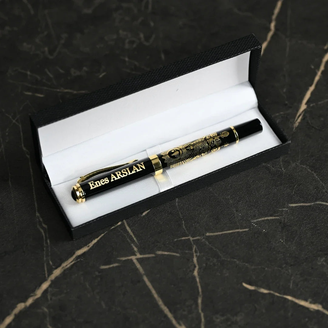1453 Tughra Line Personalized Signature Pen – Engraved Pen with Gift Box