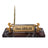 Rearing Horse Burgundy Marble Desk Nameplate Set with Gold Horse Figures & Pen Holder – Personalized
