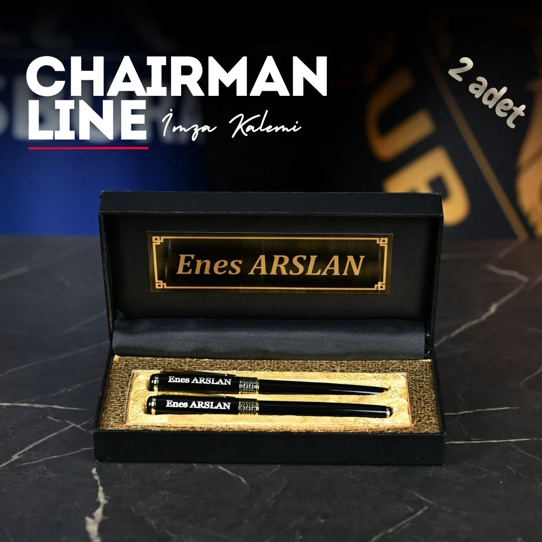 Chairman Line Personalized Executive Pen Set – 2 Engraved Pens with Gift Box
