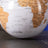 360° Automatic Rotating World Globe – Brown & White, 5.9"