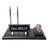 Lion Black Marble Desk Nameplate Set with Silver Lion Decor & Dual Pen Holder – Personalized
