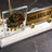 Ottoman Crest Marble Desktop Nameplate Set – Personalized, with Dual Pen Holder, Cream