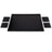 Large Executive Desk Pad with Flap – Black, 19.7" × 13.8" | 4 Coasters Included